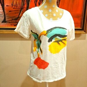Donald Robertson Face by Junk Food slub cotton fine jersey ex-boyfriend tee sz M